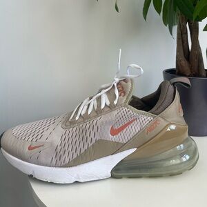 Men Size 10.5 Nike Air Max 270 Cream Rust Oxide Khaki DZ4396-200